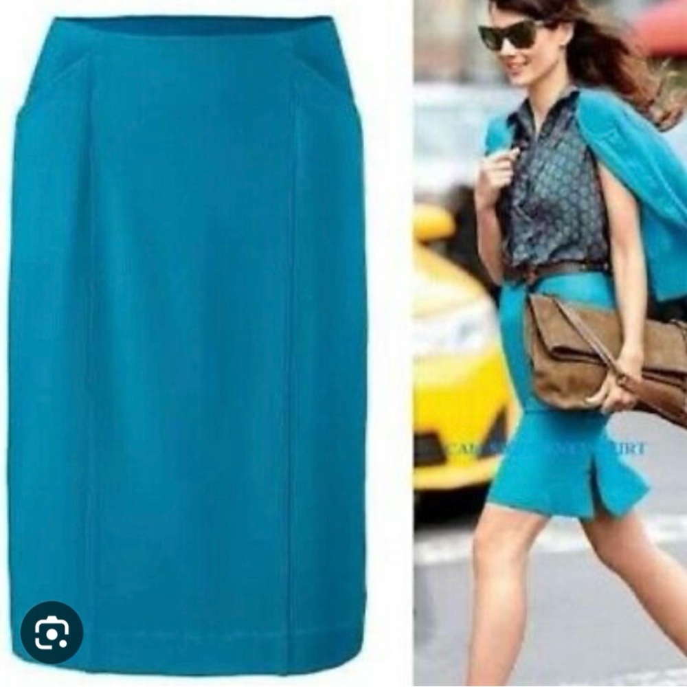 Cabi - Turquoise Sigourney Pencil Skirt - Size 0